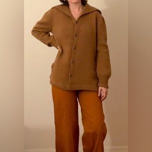 Unbranded Wool Blend Knitted Button Closure Cardigan Sweater